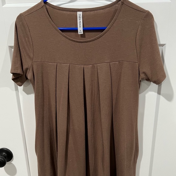 Zenana Outfitters Tops - Zenana Mocha Pocket Tunic Shirt